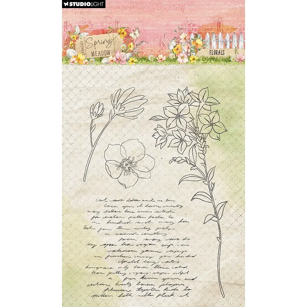 Tampons transparents/clear stamps - Spring Meadow Florals - Studio Light