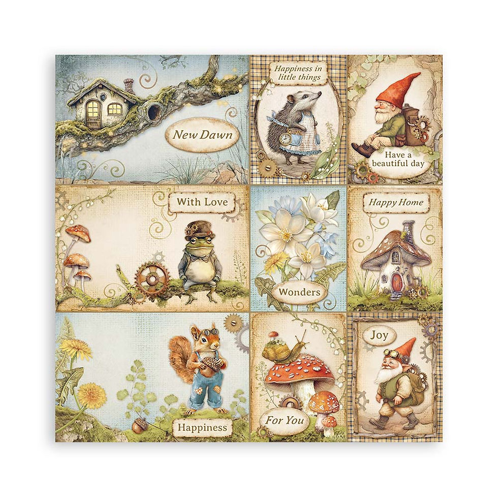 Miniature : Collection Hidden Grove - Stamperia - 22 pages 1 face de 30x30
