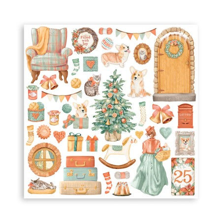 Miniature : Collection All Around Christmas - Stamperia - 10 pages r/v de 30x30
