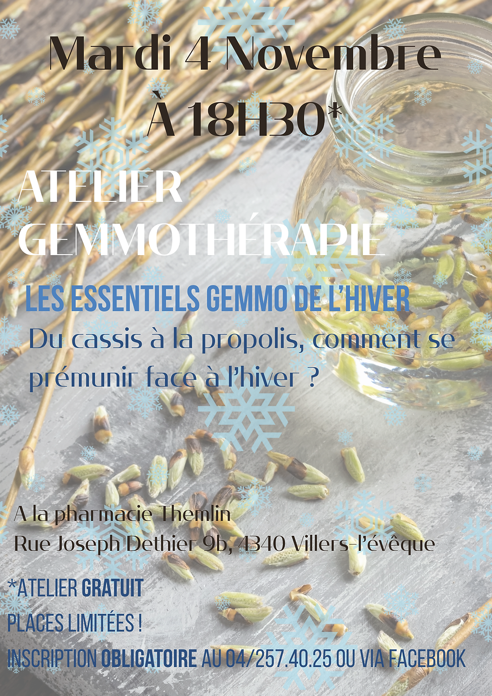 Atelier gemmothérapie : Les essentiels de l'Hiver