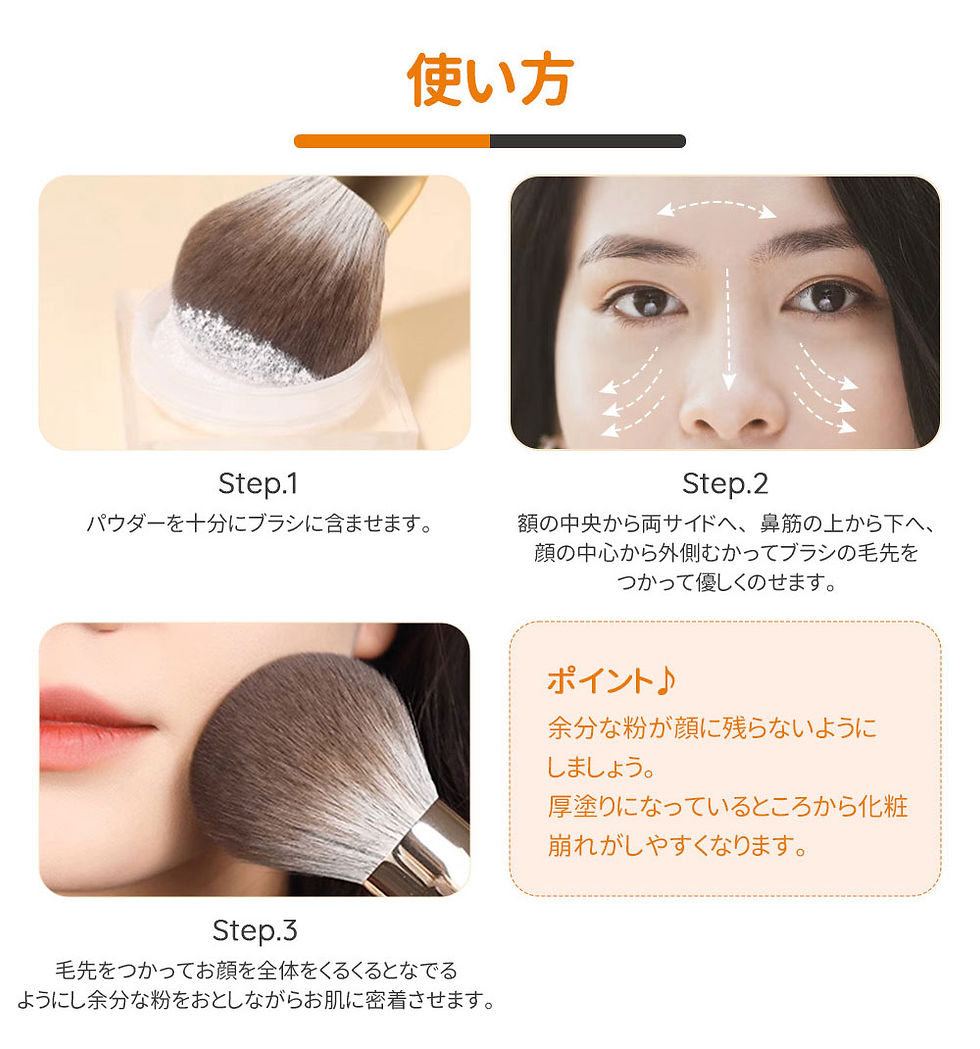 サムネイル： 【種類選べる】NEKODOROBO メイクブラシ フェイスパウダーブラシ