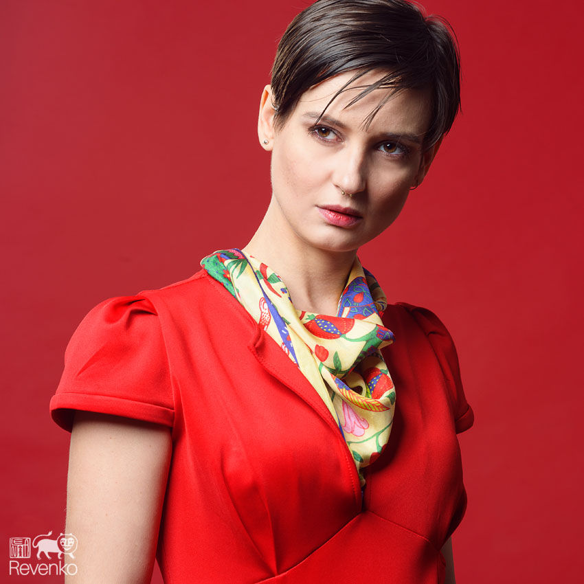 Thumbnail: AUTUMN FOREST artist silk scarf