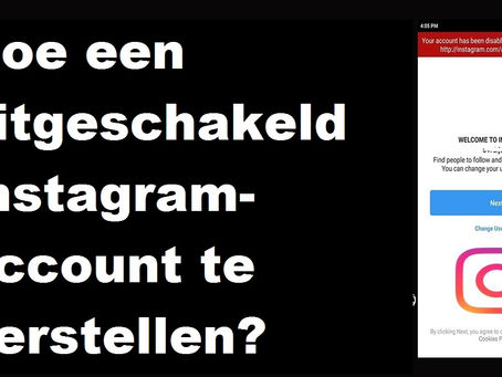 Snelle stappen om een uitgeschakeld Instagram-account te herstellen