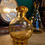Miniature : Petite carafe en verre jaune 