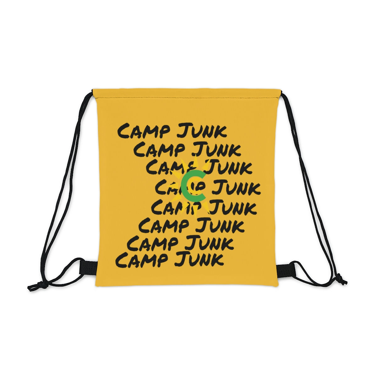 Yellow Camp Junk Drawstring Bag