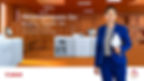 Canon Slide Show, businesswoman standing in front of HP printers in an office