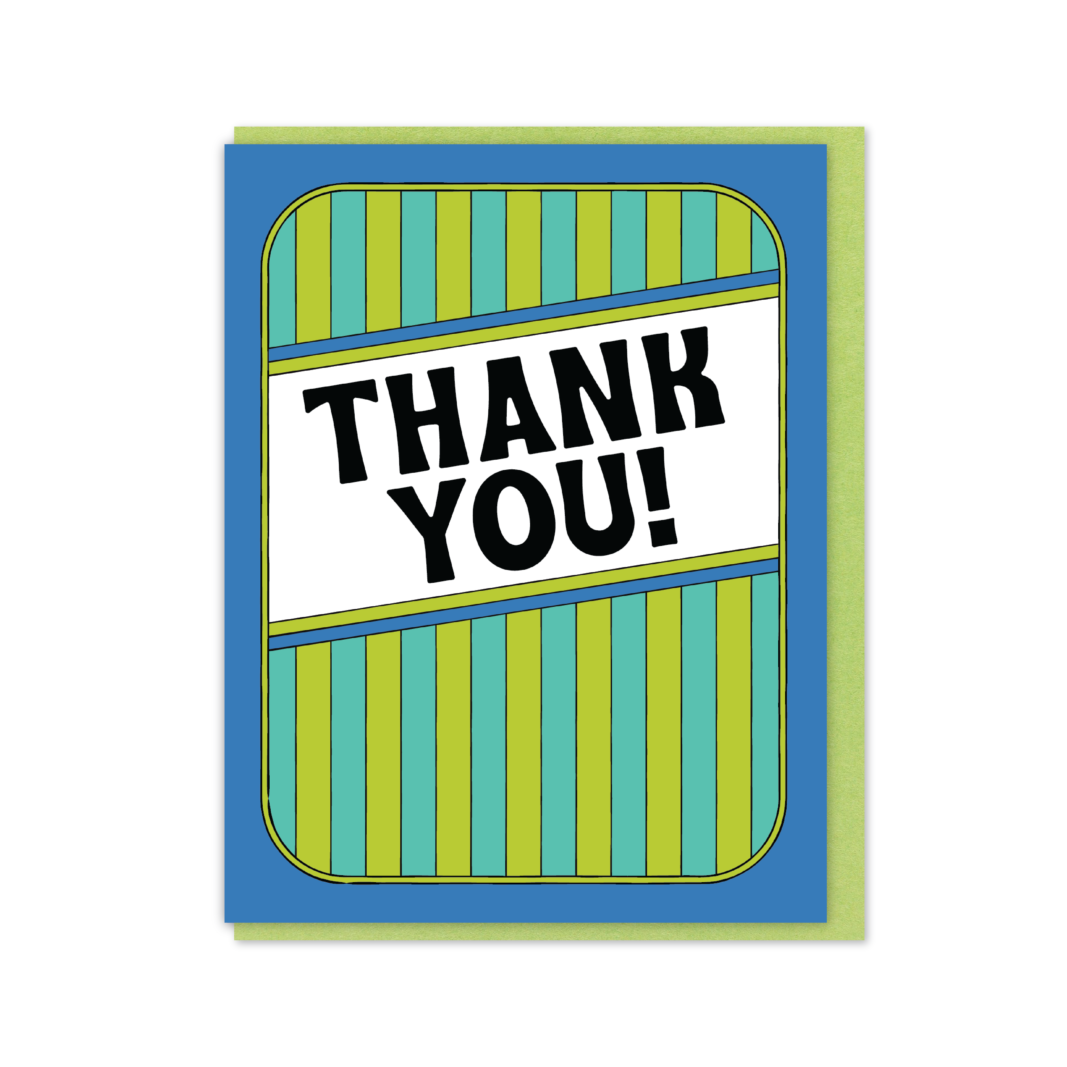 Thank You Greeting Card - Blue