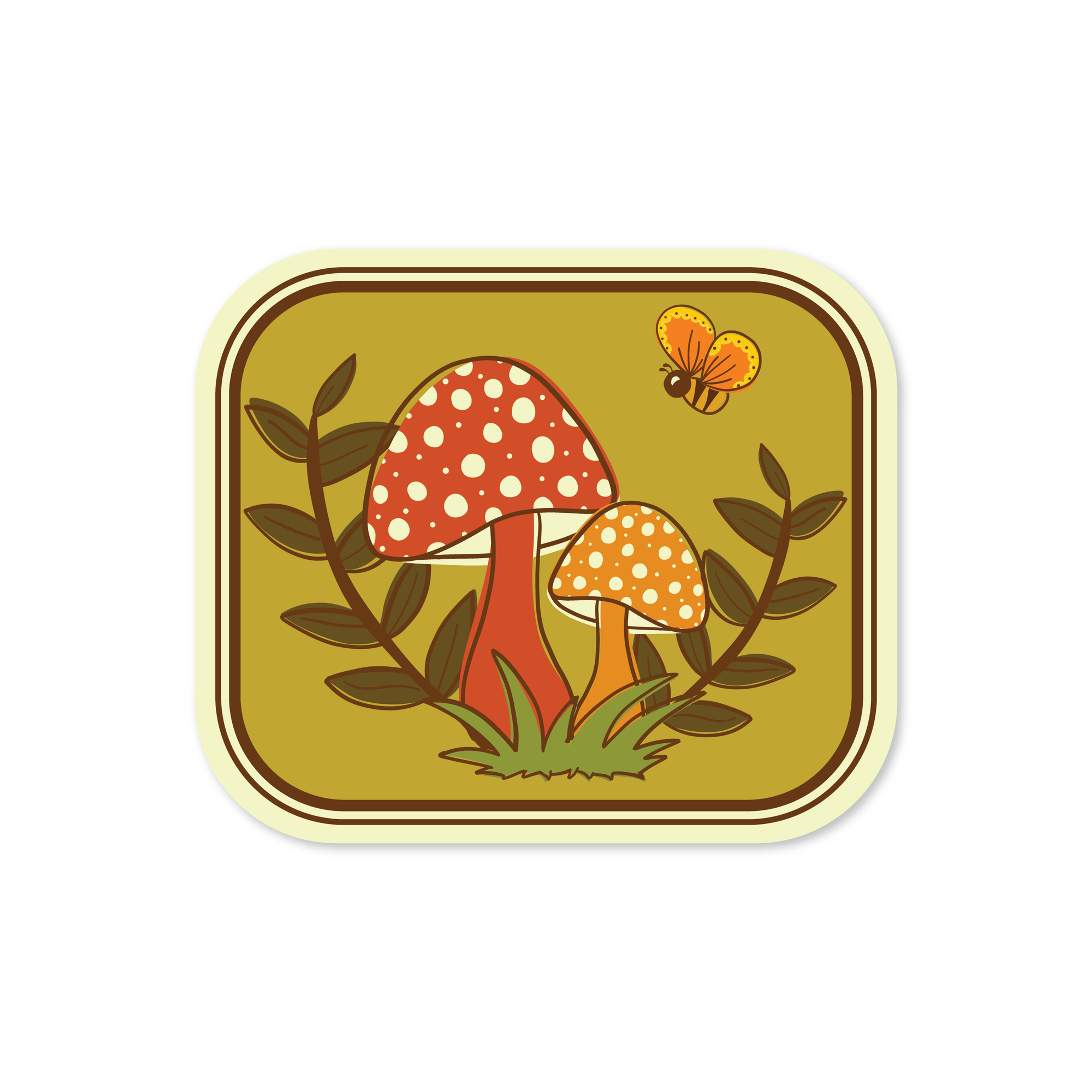 Little Woodland Mushrooms Sticker