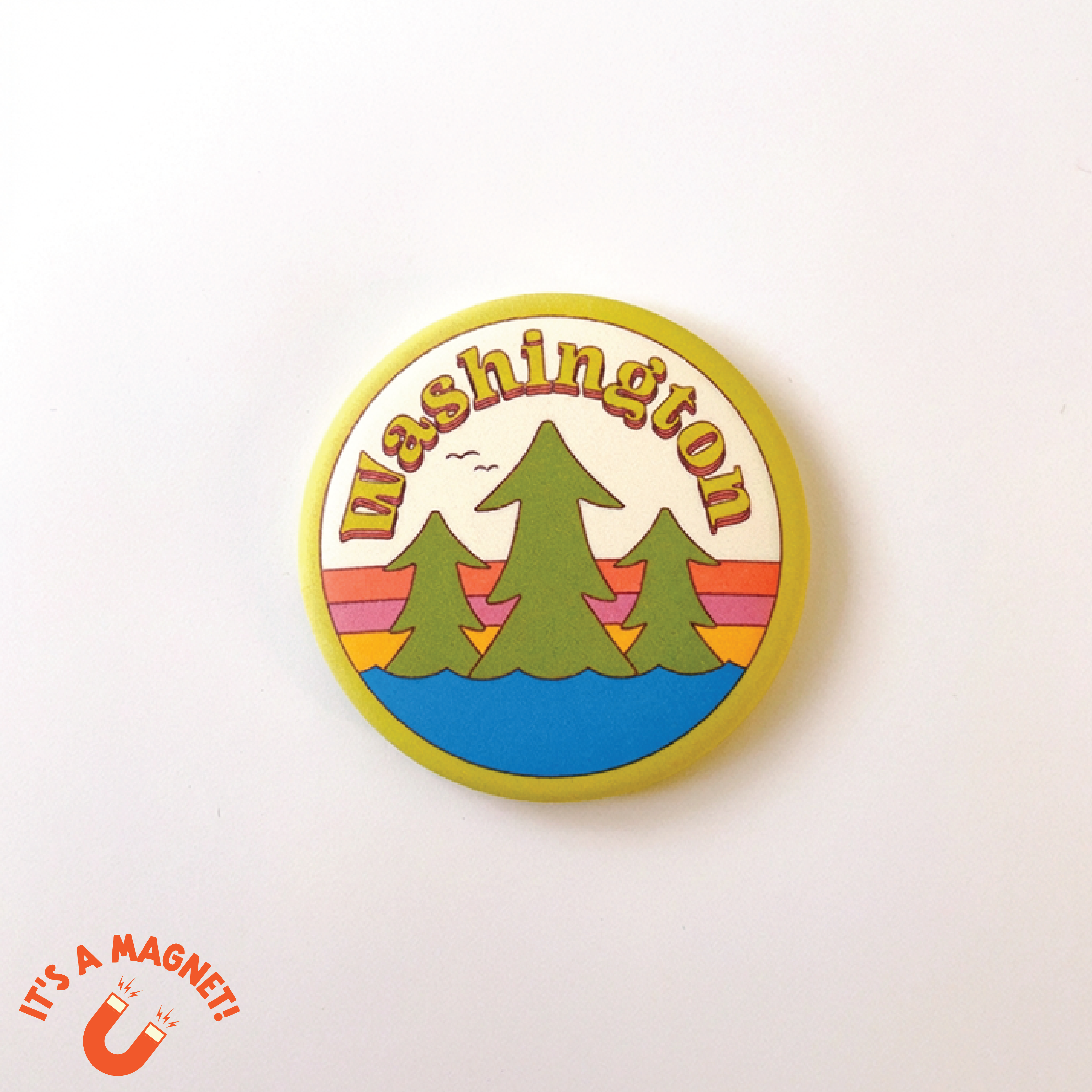 Retro Washington Magnet - Soft Matte Finish