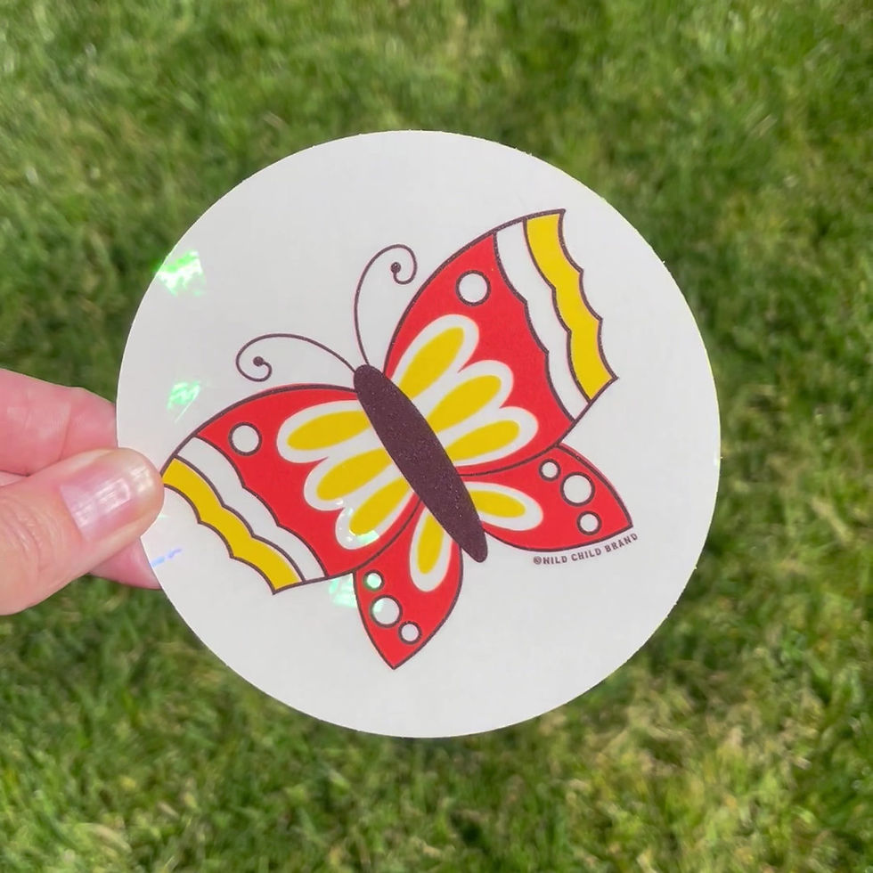 Thumbnail: Retro Butterfly Suncatcher Decal