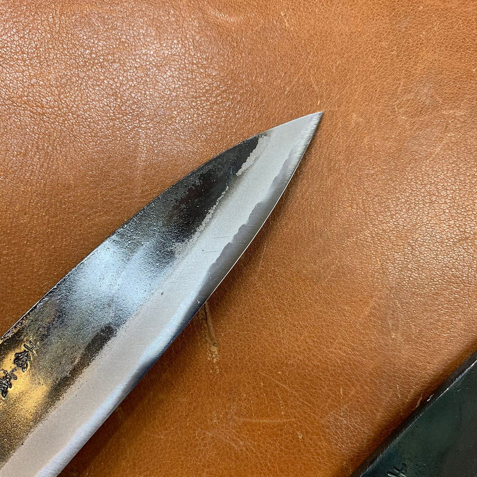 Thumbnail: Kurouti Sabaki Walnut handle Blue1 steel