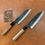 サムネイル： Kurouti Santoku Walnut handle Super blue steel