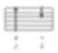 Single beat 8th note strum shown in Taplature