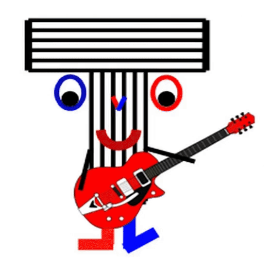 Tappy Taplature Icon Playing Guitar and Dancing.gif