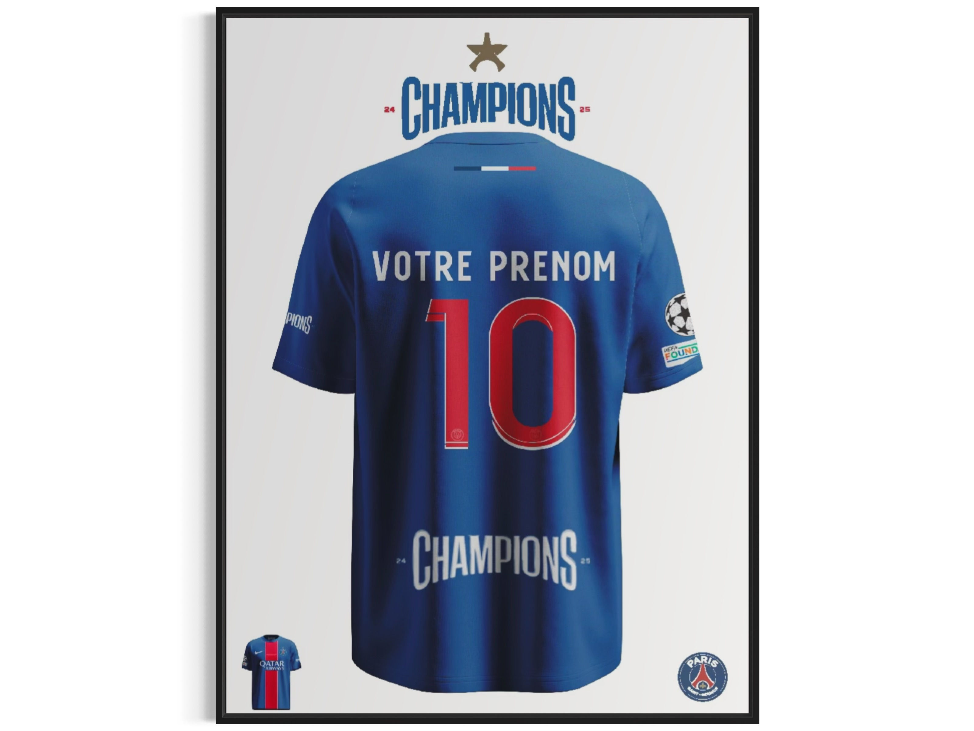 MAILLOT PERSONNALISE "PARIS SAINT GERMAIN #2"
