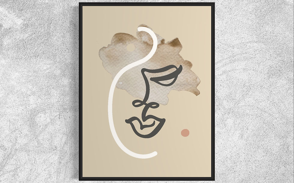 MODERNE "FACE ABSTRACT WHITE"