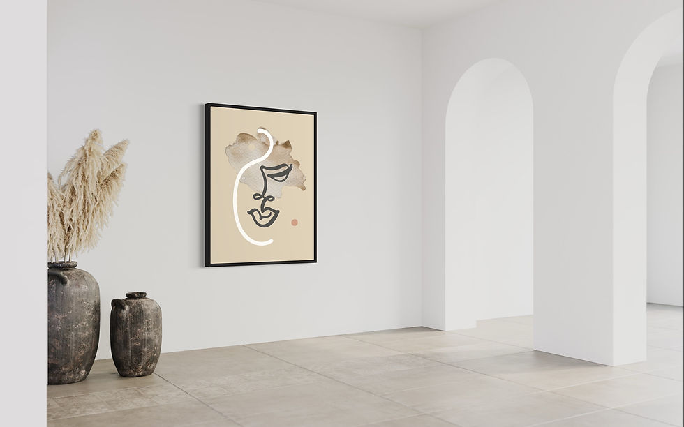 Miniature : MODERNE "FACE ABSTRACT WHITE"