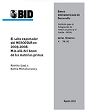 El salto exportador del MERCOSUR EN 2003-2008: Más allá del boom de las materias primas