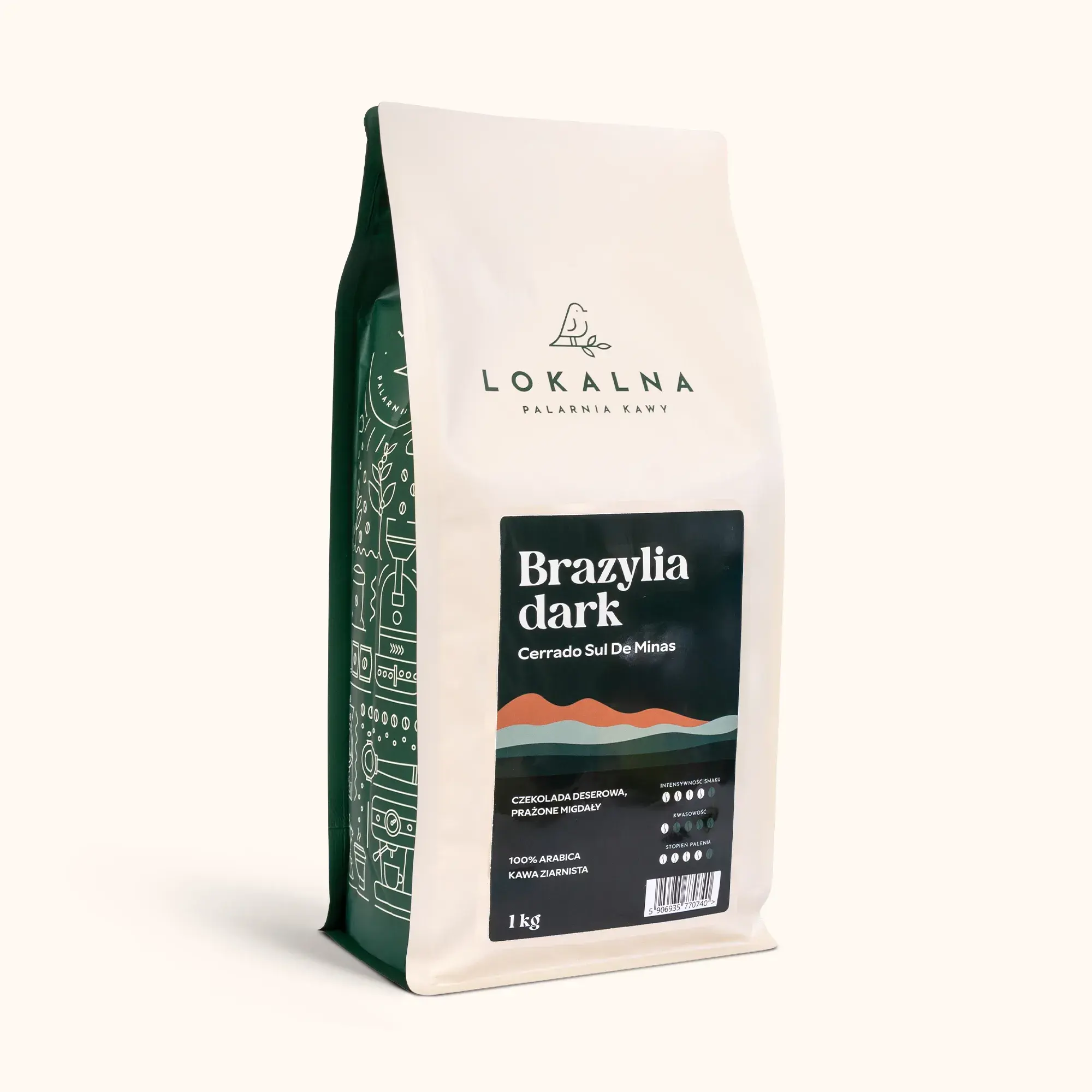 Lokalna Palarnia Kawy - Kawa ziarnista „Brazylia Dark” 1kg