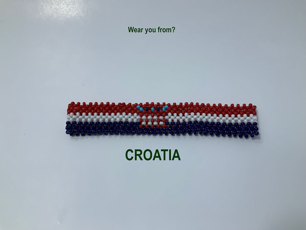 سوار مطرز يدويا علم كرواتيا