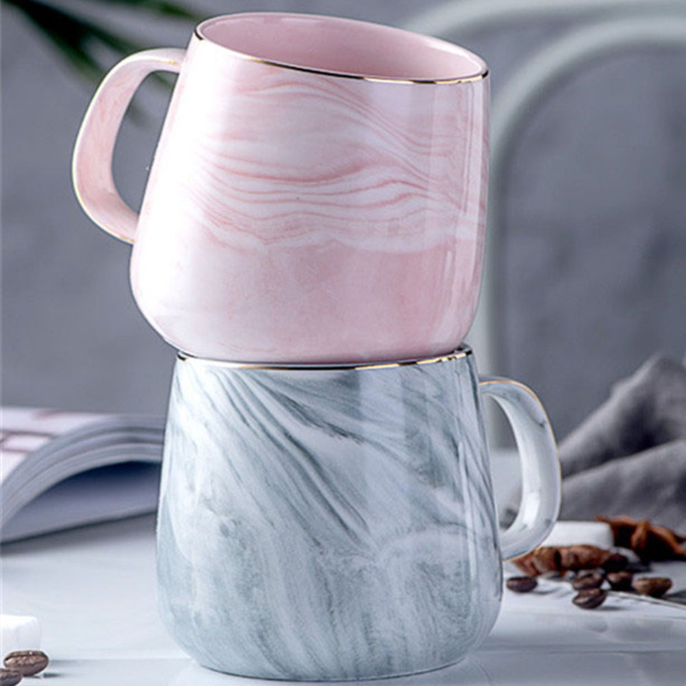 Elegant Pink Marble Ceramic Mug