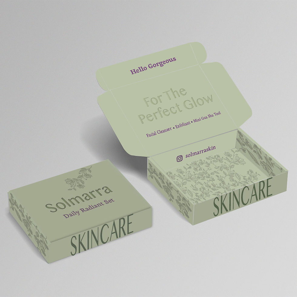 image of box design showing the box closed and open