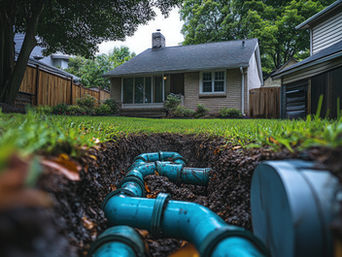 exposed underground drainage