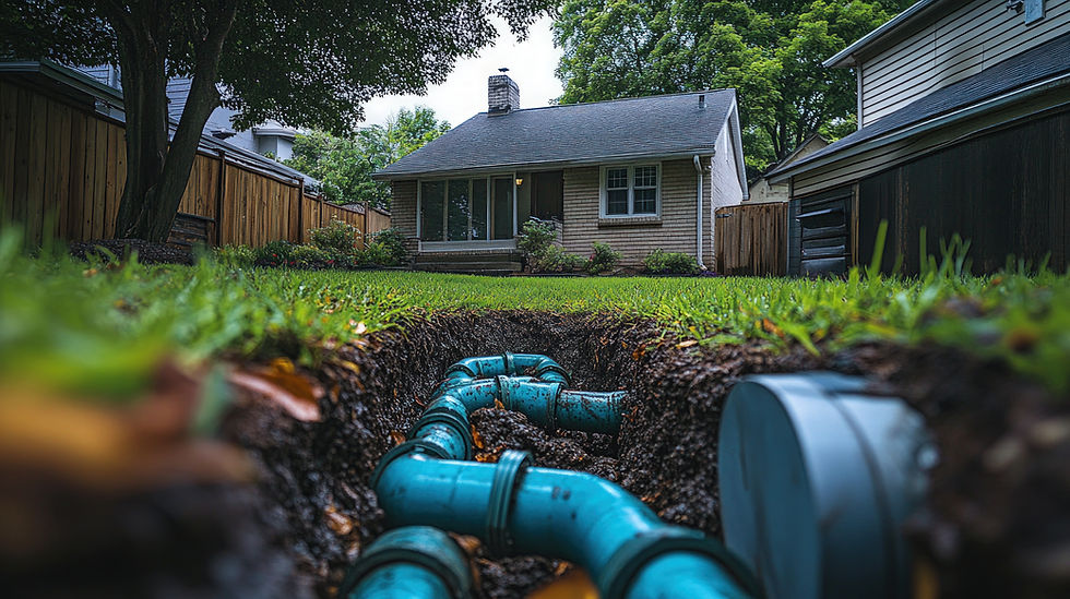 exposed underground drainage
