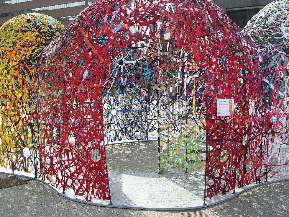 Red entrance with ArtPrize sign