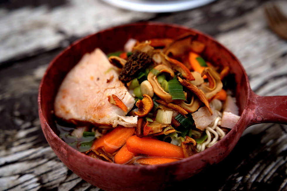 Bowl of Ramen with wild mushrooms