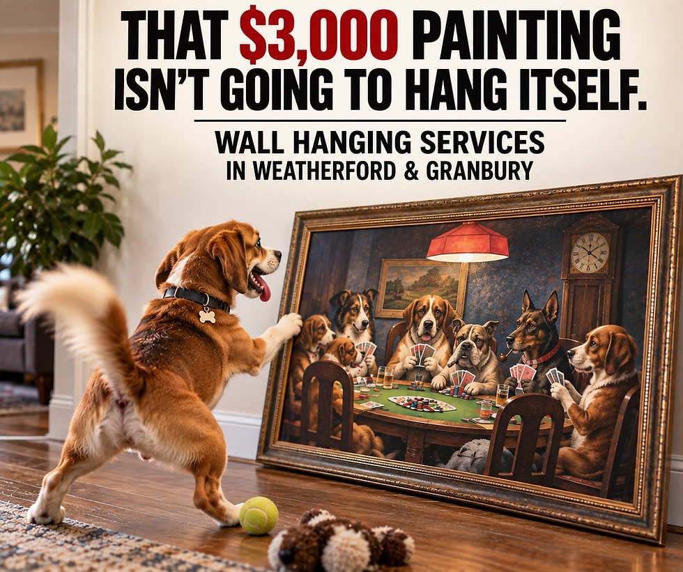wall hanging services in Weatherford and Granbury Texas