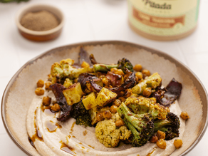 LEGUMES ASSADOS COM CREME DE TAHINE