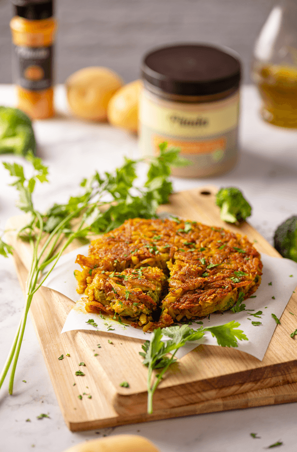 BATATA ROSTI RECHEADA COM BRÓCOLIS CREMOSO
