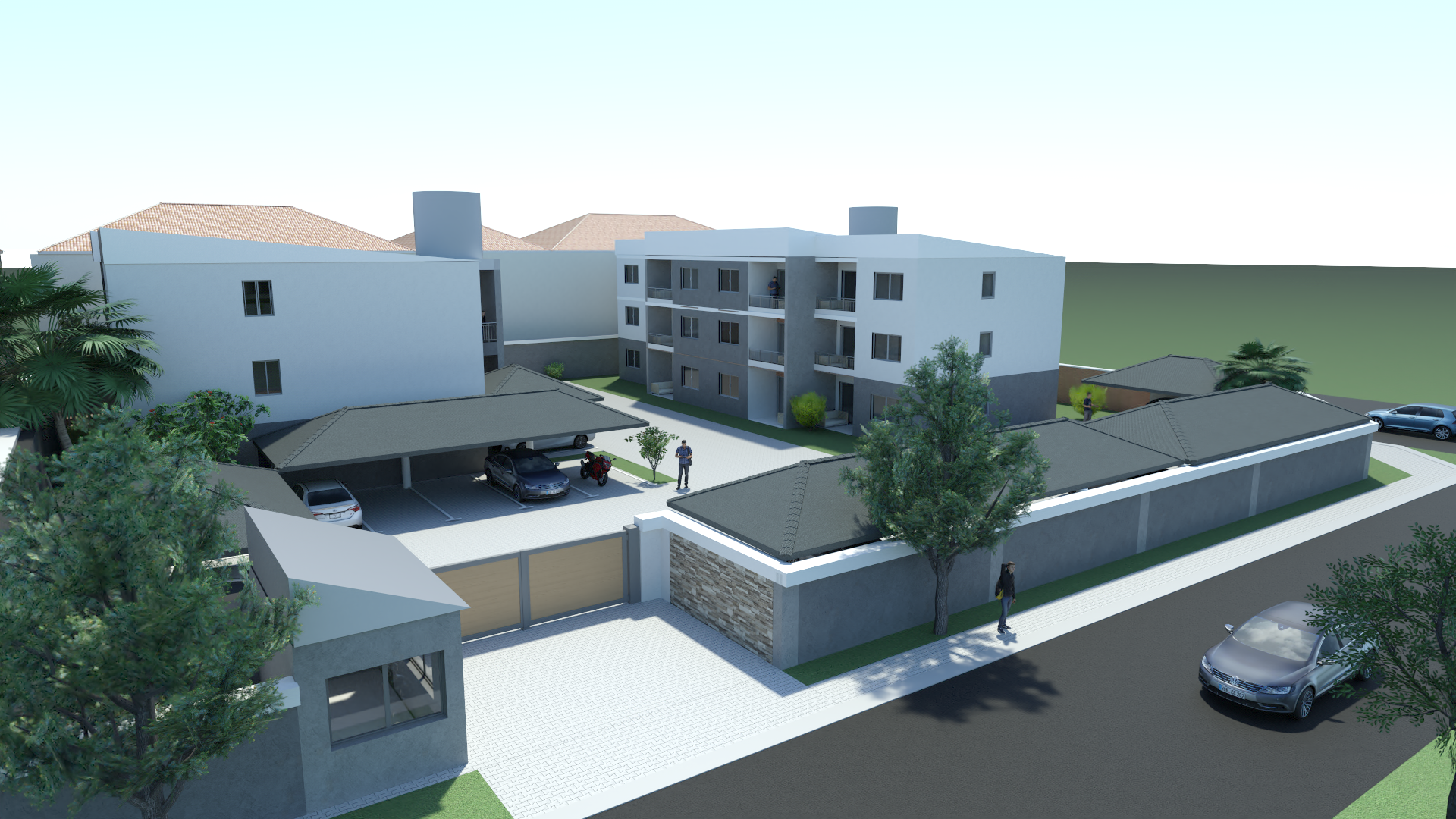 Palm Beach Villas exterior architectural rendering