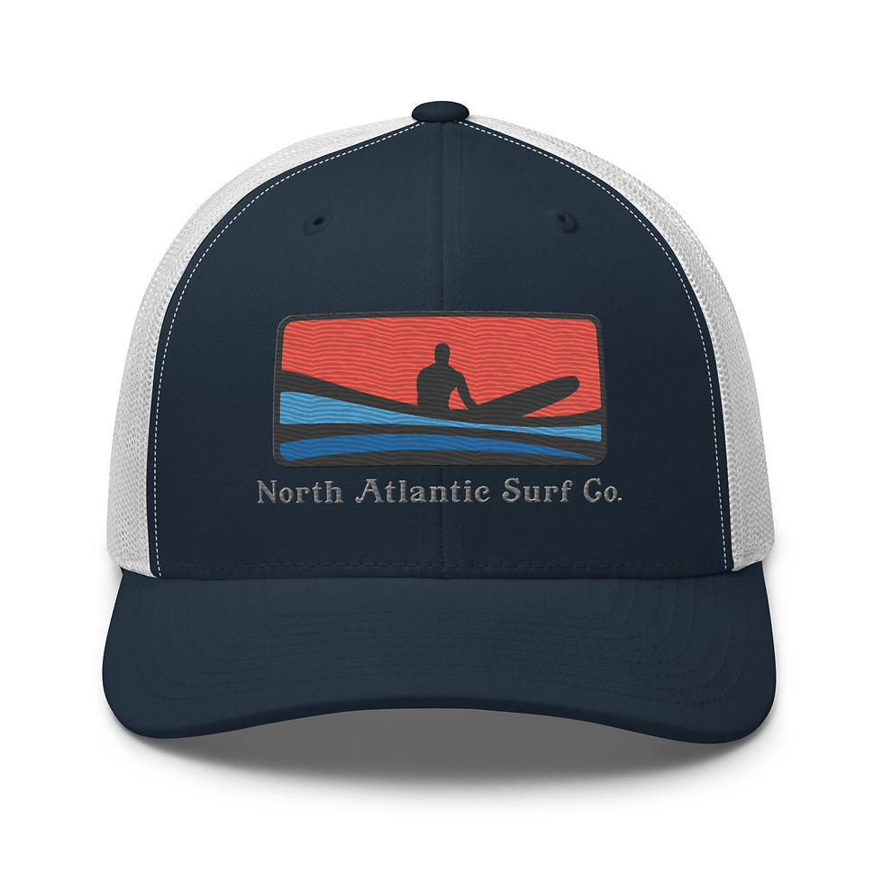 Thumbnail: North Atlantic Surf Company Trucker Cap - Surf Block - Fire