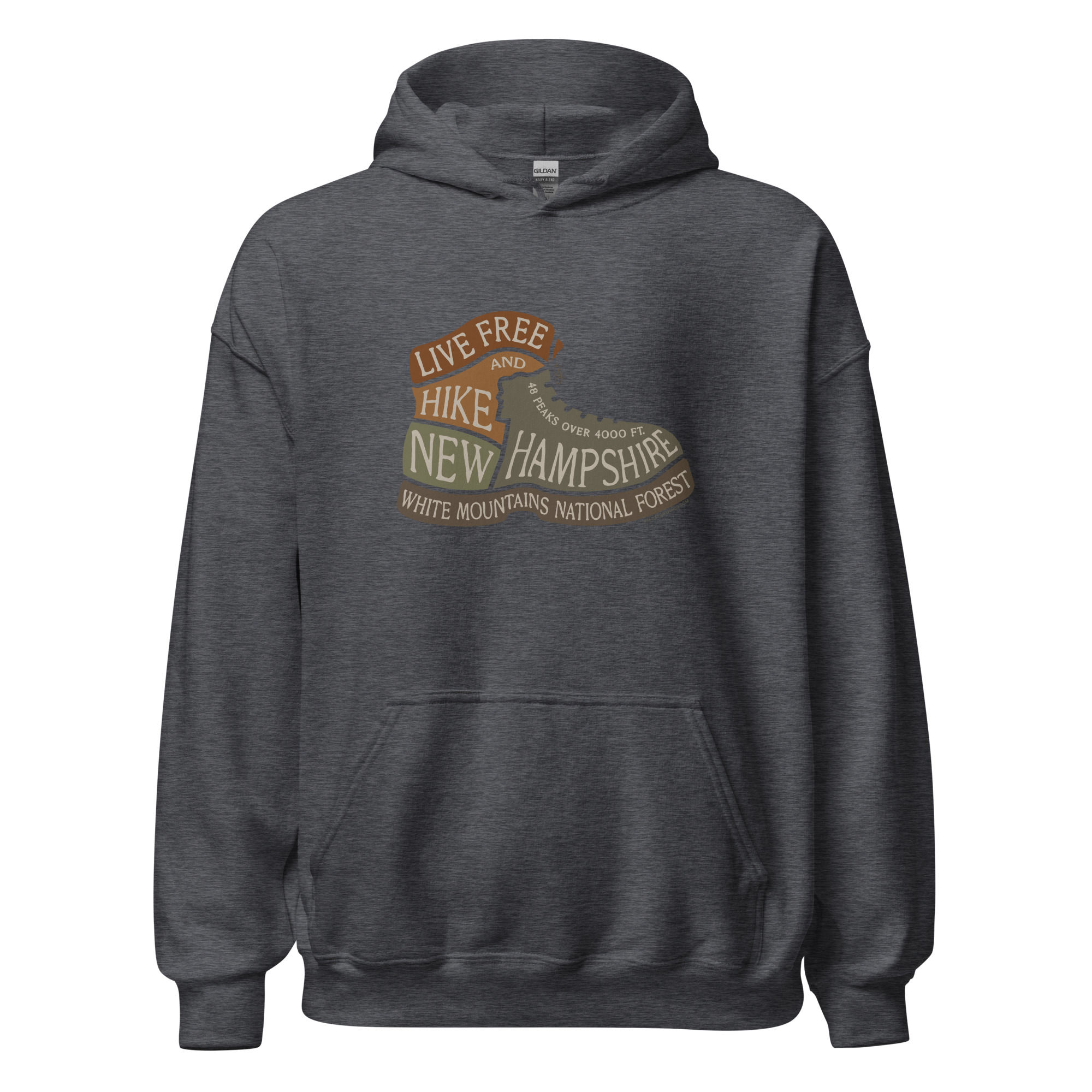 Hike New Hampshire Boot Unisex Hoodie