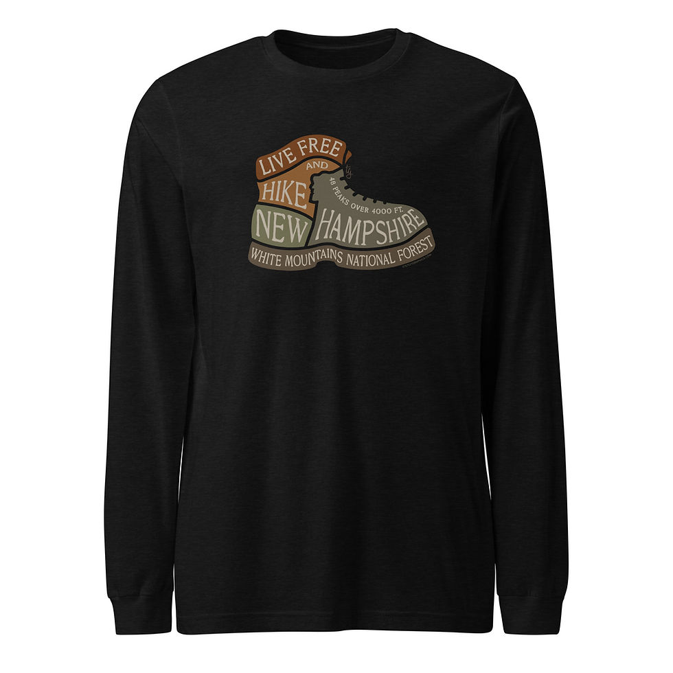 Thumbnail: Hike New Hampshire Boot Unisex Long Sleeve Tee