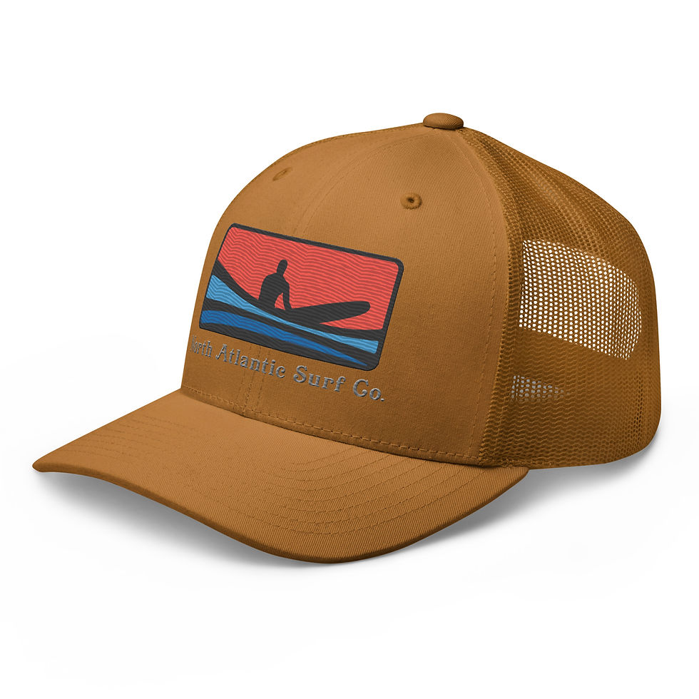 Thumbnail: North Atlantic Surf Company Trucker Cap - Surf Block - Fire