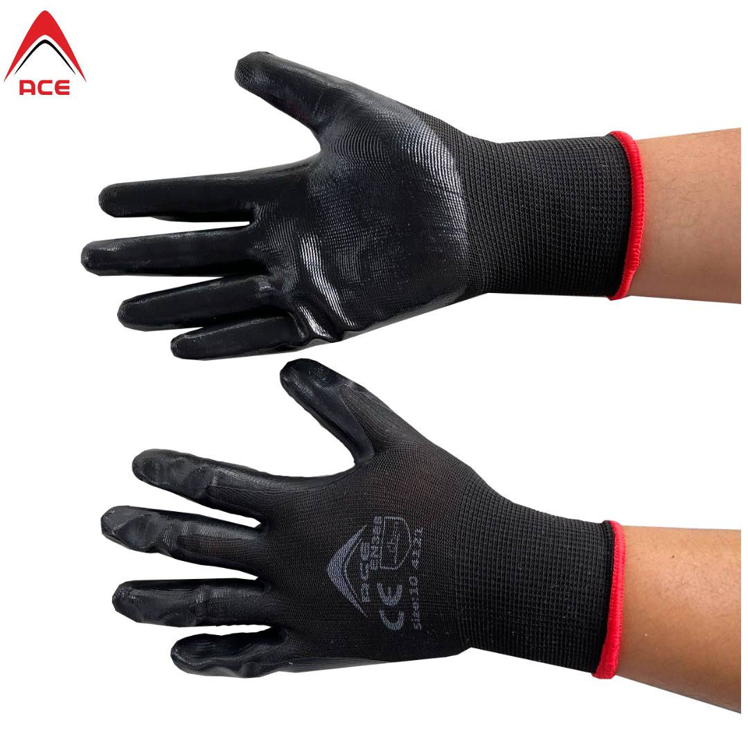 Ace Nitrile Coated Glove (Black)