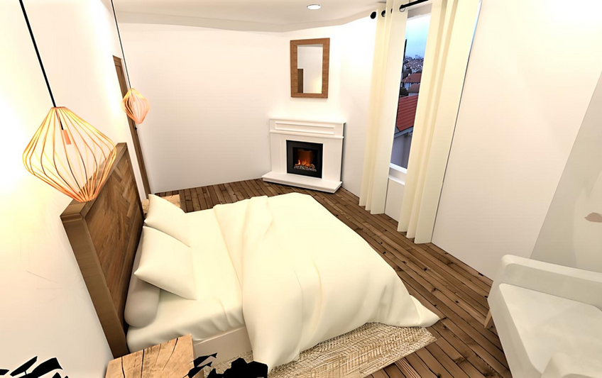 Visuel 3D Projet aménagement chambre Appartement Biarritz