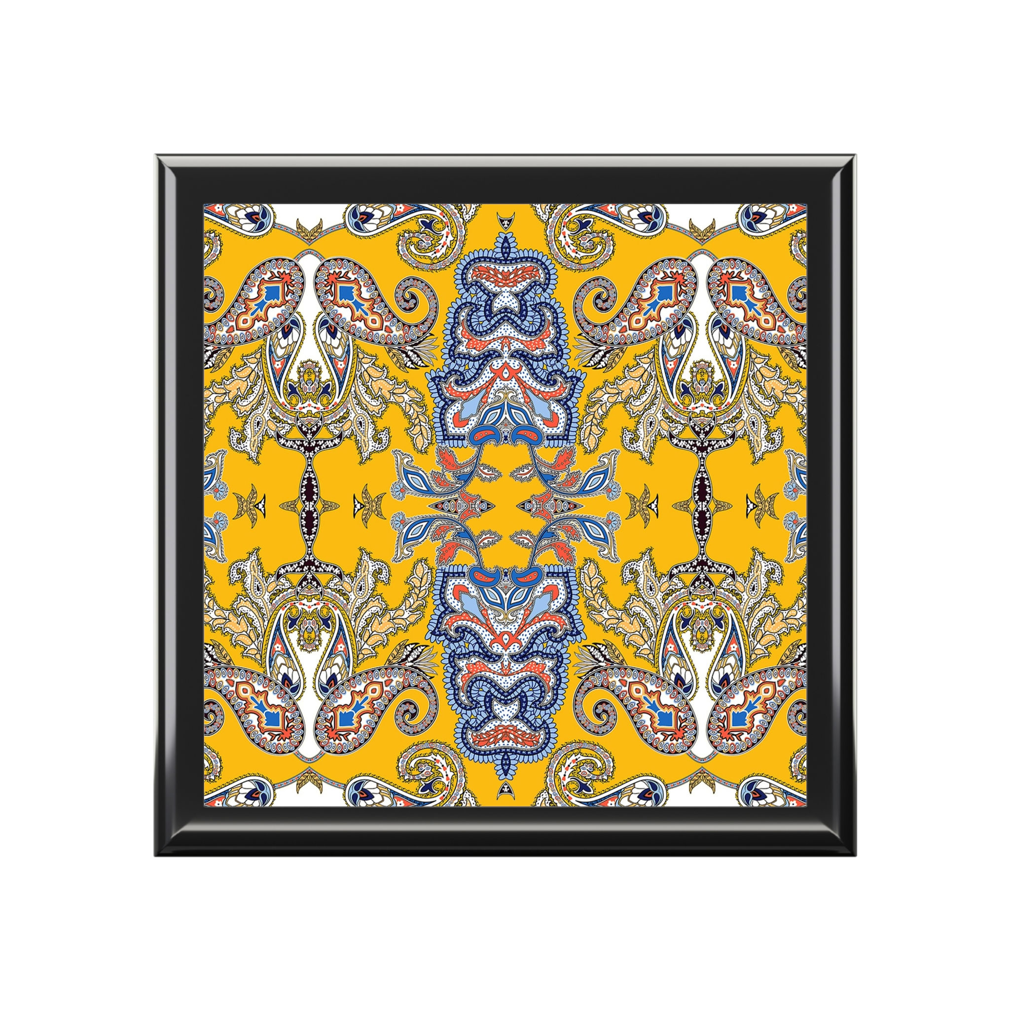 Yellow Paisley Treasure Box