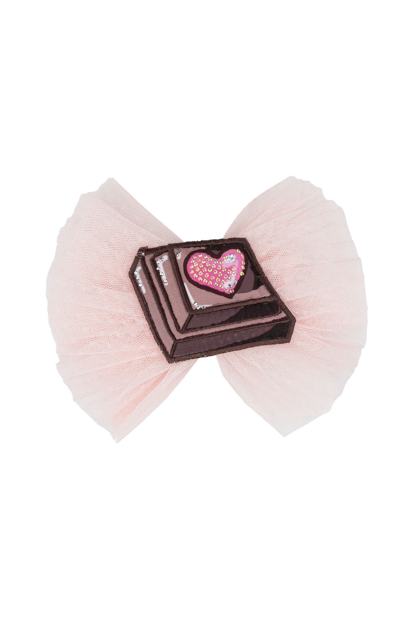Daga - Pink Chocolate Bow Hair Clip