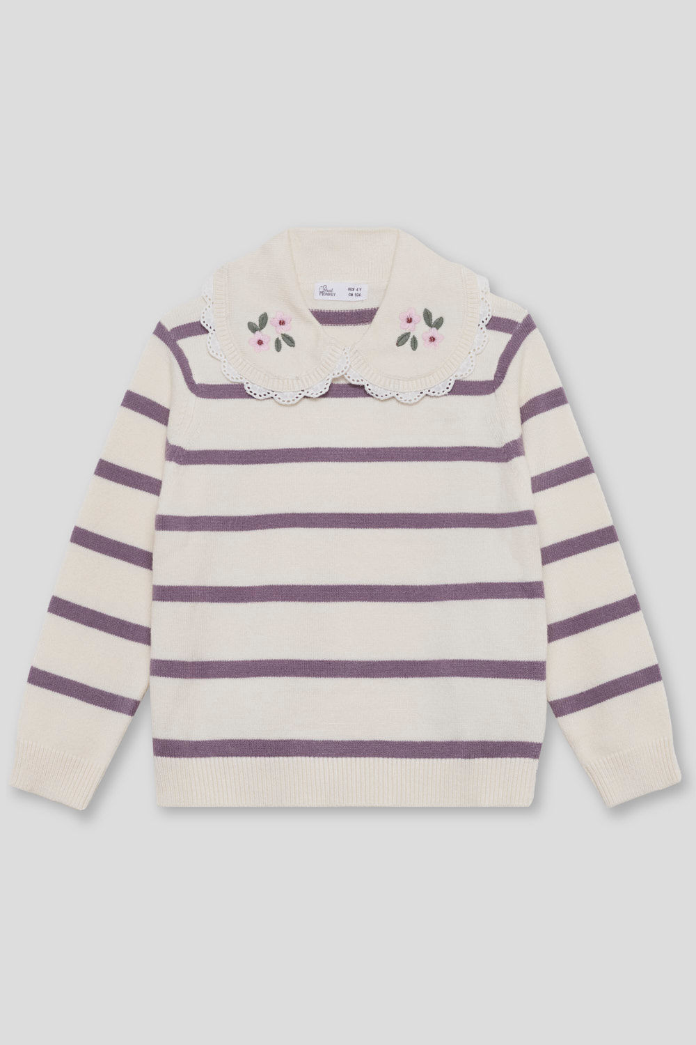 St Monkey - Lilac Stripe Sweater