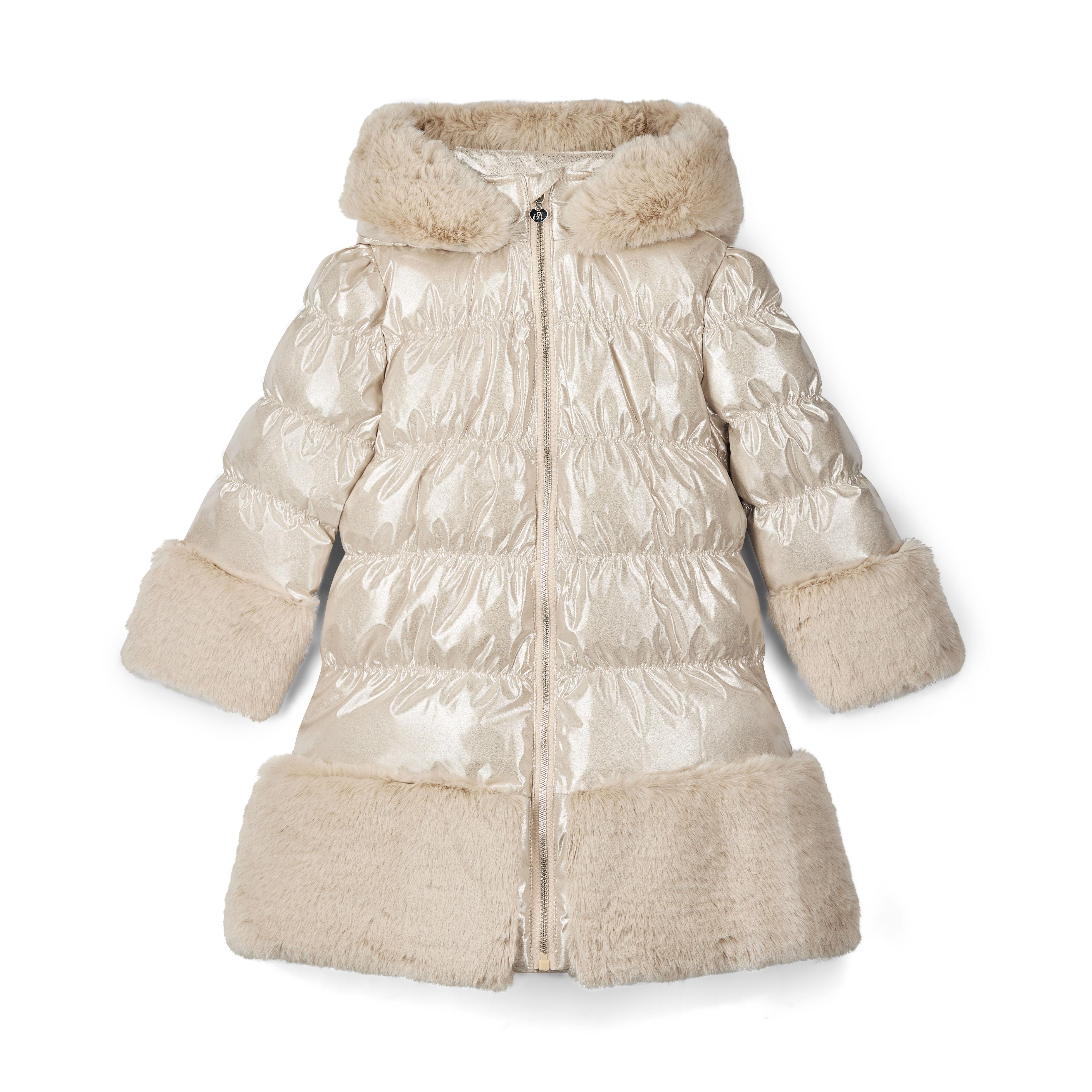 A Dee- Aurora Stone Beige Fur Coat