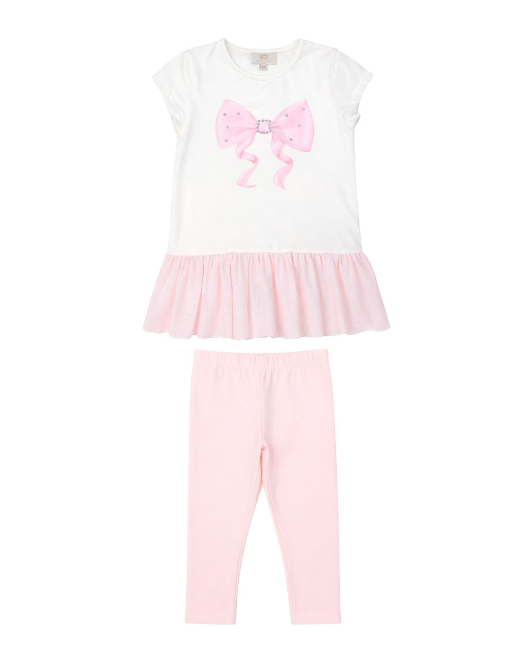 Caramelo Kids - Pink Bow Graphic Legging Set
