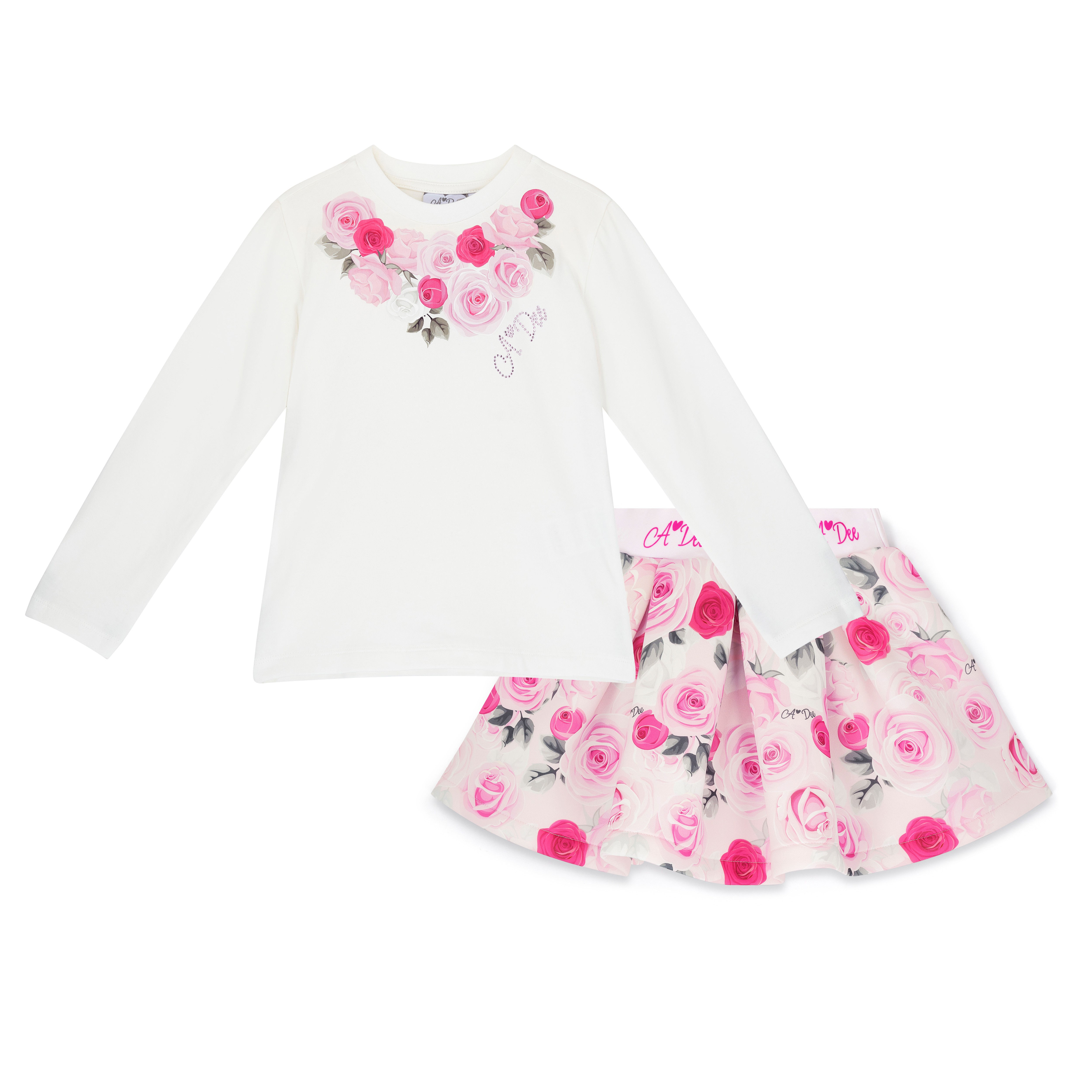 A Dee- Ariella Rose Print Skirt Set