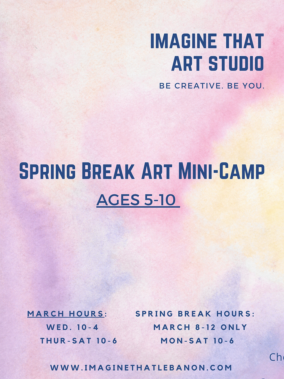 Spring Break Mini-Camps Ages 5-10