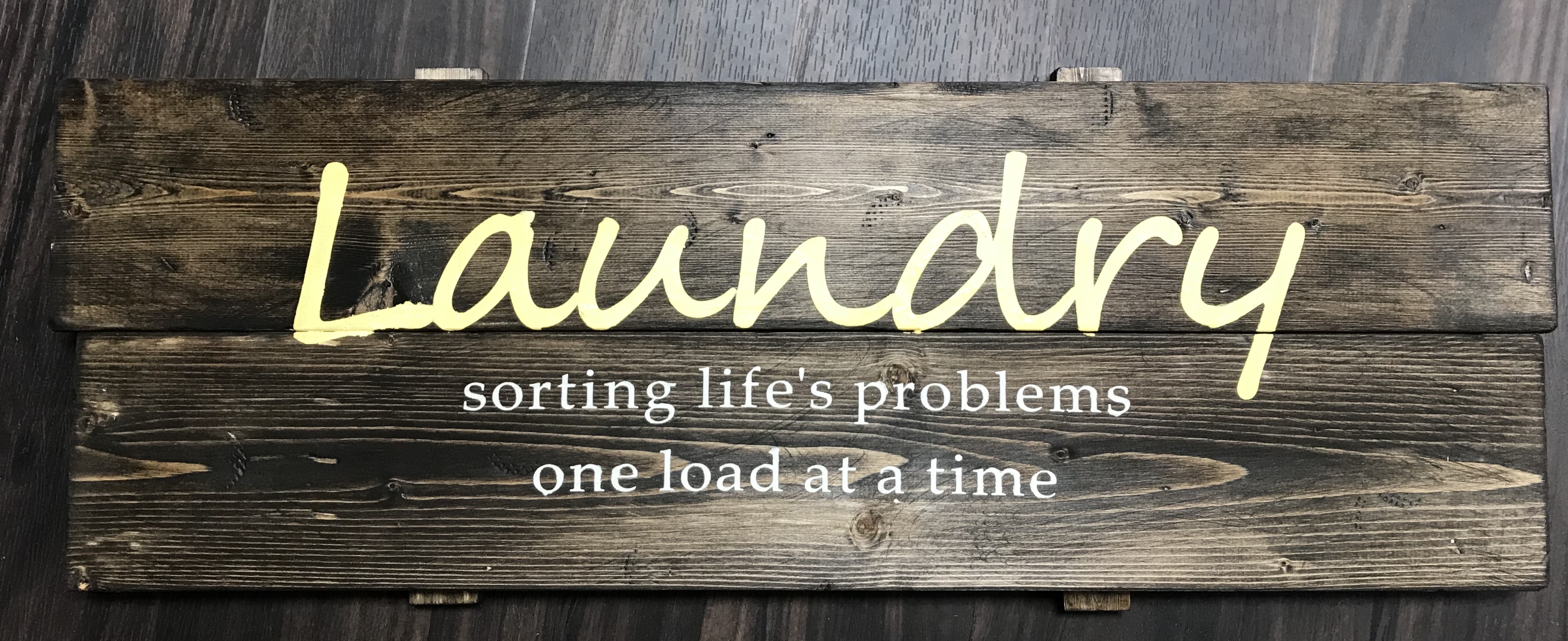Laundry, sorting life's problems