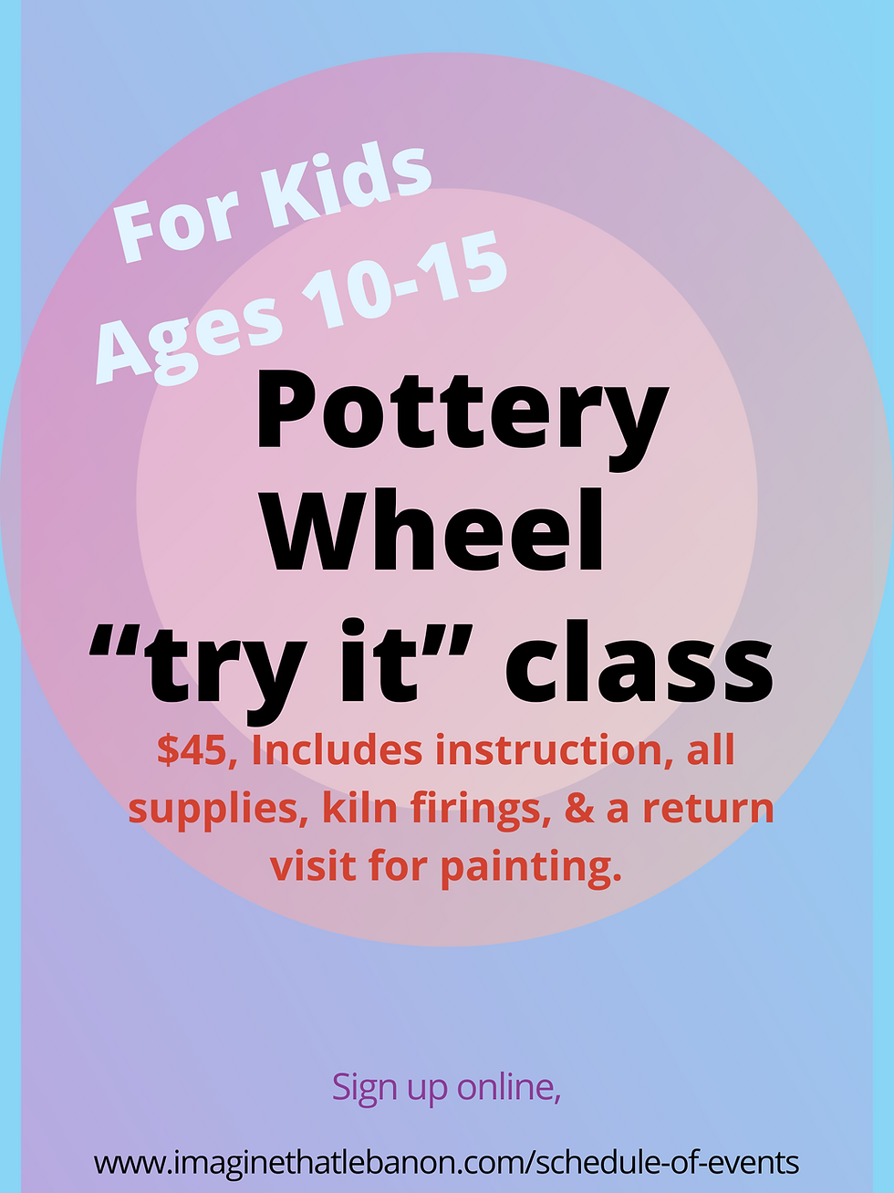 Kid's TRY-IT Wheel Class 10/2 3:30-5:00