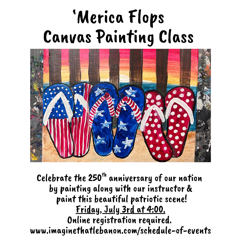 'Merica Flops Canvas Painting Class